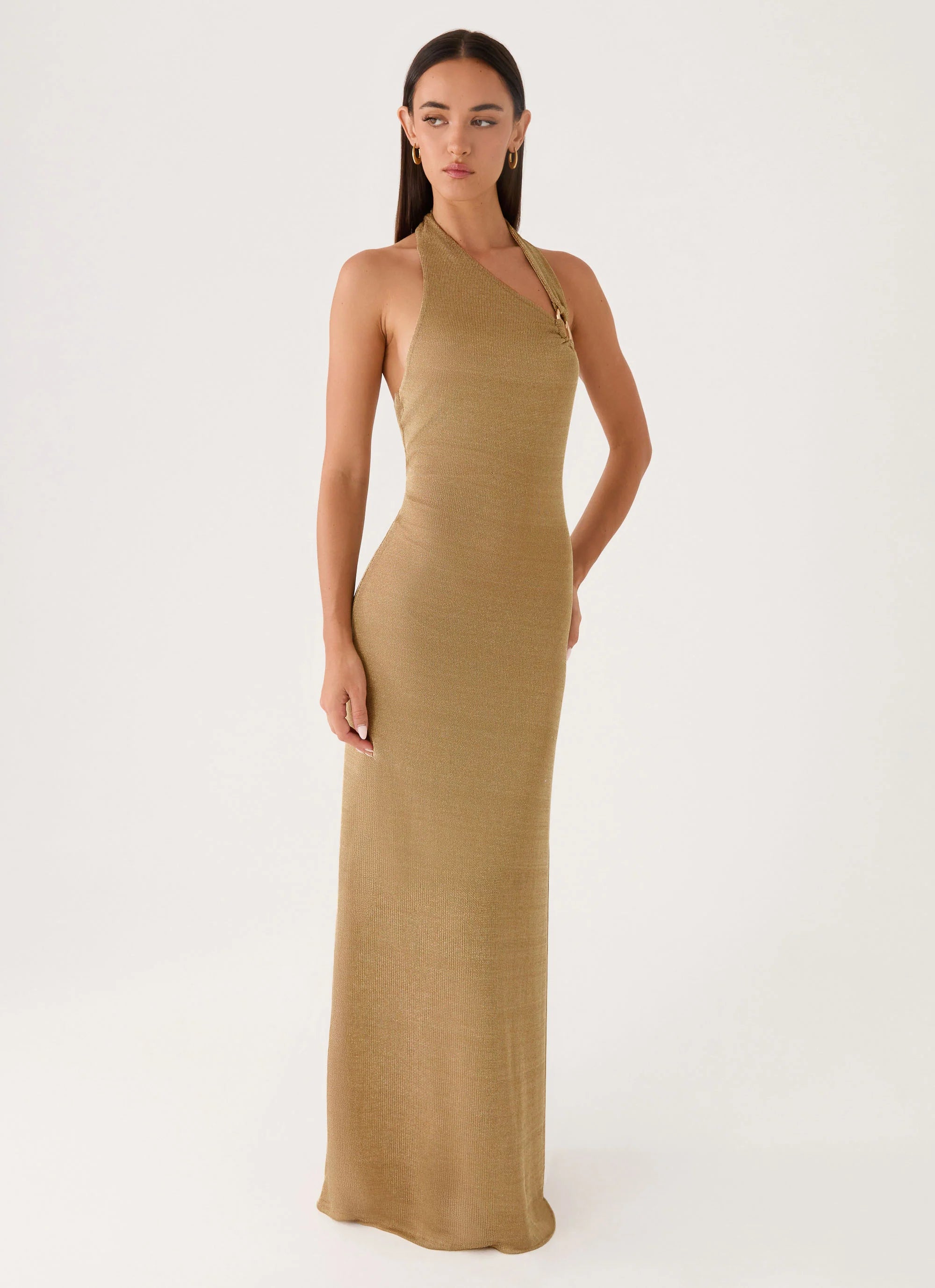 Cassira Shimmer Maxi Dress - Shimmer Gold